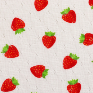Jersey Ajour mit Erdbeeren
