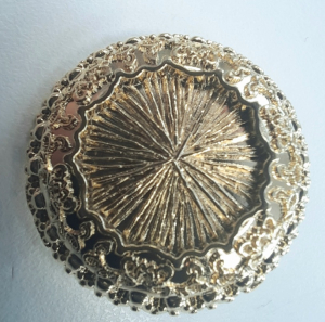 Goldknopf Metall Ornamente 23 mm