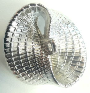 Silberknopf Metall Loop 23 mm