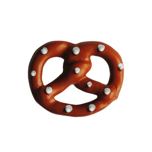 Brezel Knopf braun 20mm