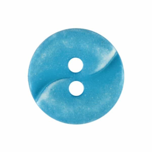 KLEINER POLYAMIDKNOPF MIT WELLE himmelblau 13mm
