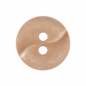 KLEINER POLYAMIDKNOPF MIT WELLE hellbeige 13mm