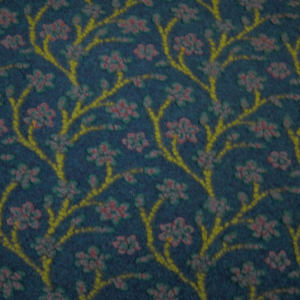 Walkloden blau lemone rosa Blumen Hilco