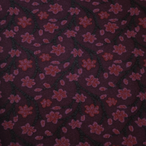 Walkloden bordeaux Blumen Hilco