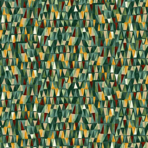 Golden Geometric - Grün mit Gold Metallic