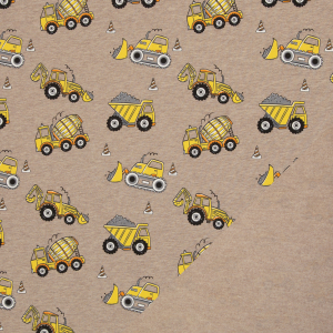 Sweat Baufahrzeuge beige meliert