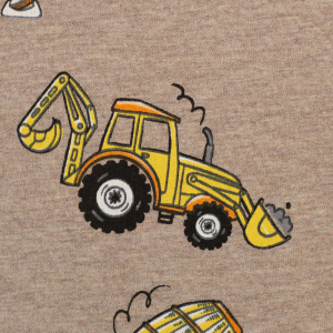 Sweat Baufahrzeuge beige meliert