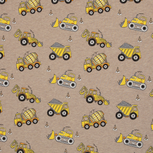 Sweat Baufahrzeuge beige meliert