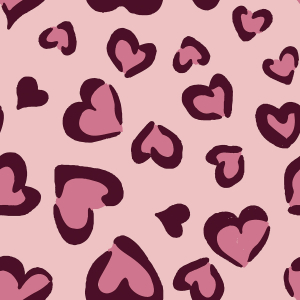 Aqua Protect (wasserdicht) digital bedruckt mit Herzen  