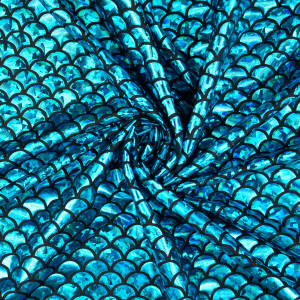 Folien Jersey blau Schuppen