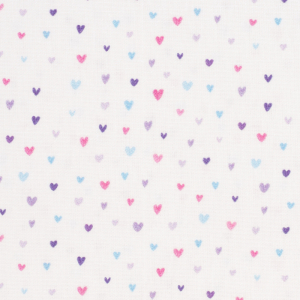 Bunte Herzen auf weiss