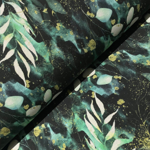 Alpenfleece Eukalyptus mit Goldsprenkel