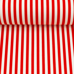 Baumwolle Streifen rot weiss
