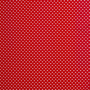 Baumwolle Herzen rot weiss