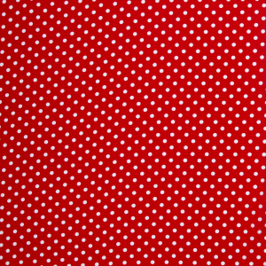 Baumwolle rot mit weissen Punkten
