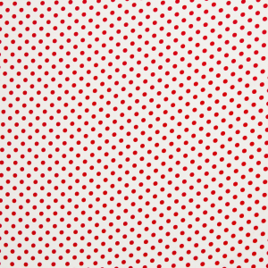 Baumwolle weiss mit roten Punkten