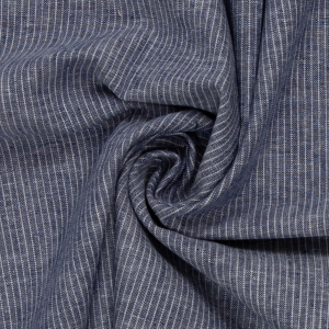 Baumwolle Leinen Streifen dunkelblau