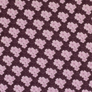 Else kleingemusterte Blüten Bordeaux