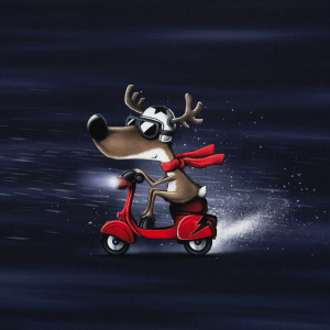 Wintermoods by Thorsten Berger Rentier auf Roller