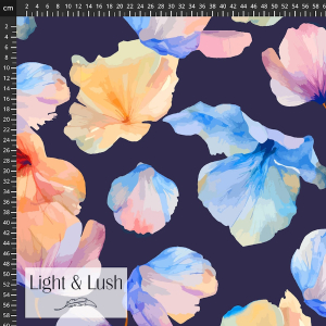 Light&Lush Viskose floralem Muster blau