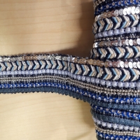 Schmuckborte blau türkis