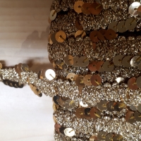 Paillettenborte gold