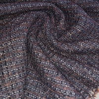 Effekt Bouclé schwarz braun mit Mohair