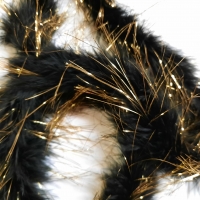 Marabuboa schwarz oder weiss gold METERWARE