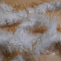 Marabuboa schwarz oder weiss gold METERWARE