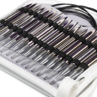 Rundstricknadel Set Lilac Stripes, 4-10mm