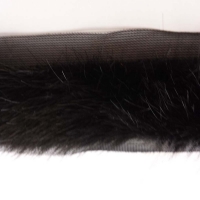 Pelzborte Nerz schwarz 2,5 cm