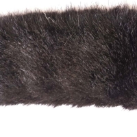 Pelzborte Nerz schwarz 5 cm geschoren