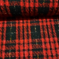 Woll-Bouclé schwarz rot