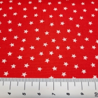 Klassischer Patchworkstoff mit Sternen rot weiss