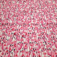 Wunderschöner Patchworkstoff mit Flamingos
