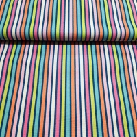 Wunderschöner Patchworkstoff mit farbenfrohen Streifen