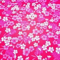 Farbenfroher Patchworkstoff mit Blumen