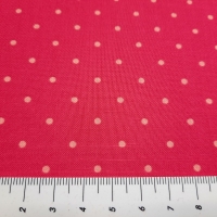 Knalliger Patchworkstoff pink mit Tupfen