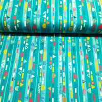 Folk Friends Scallop Stripe blau bunt