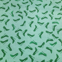 Patchworkstoff mint grün mit Pumps