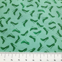 Patchworkstoff mint grün mit Pumps