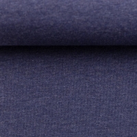 Baumwoll-Jersey melange uni/plain dunkelblau