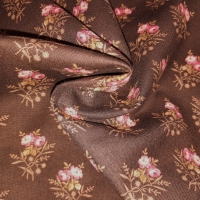 Blümchenboquets rosa creme auf braun