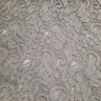 Spitze taupe mit beidseitigem Bogenrand