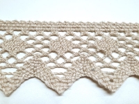 Klöppelspitze mit Zacken beige 4,5 cm