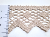 Klöppelspitze mit Zacken beige 4,5 cm
