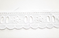 Batistborte Durchzug weiss 18 mm