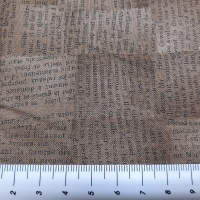 Patchwork Basic braun mit Schrift
