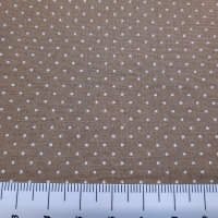 Patchworkstoff mit kleinen Punkten braun