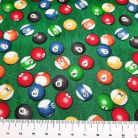 Patchworkstoff Billiardkugeln Man Cave